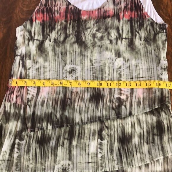 Yest Tie Dye Watercolor Tiered Shift Dress Size 10 - Picture 8 of 10